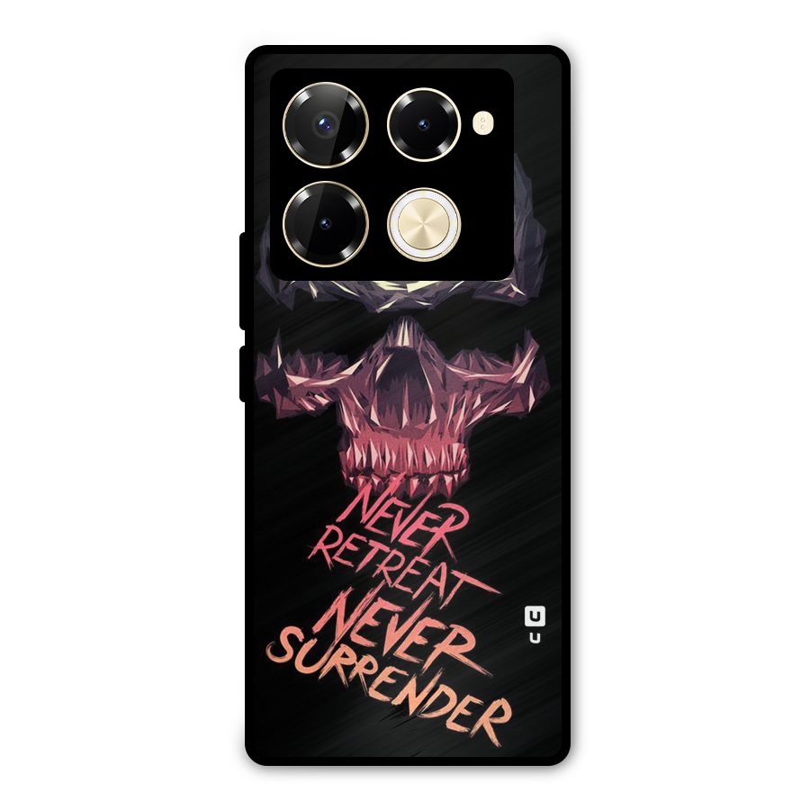 Never Retreat Metal Back Case for Infinix Note 40 Pro