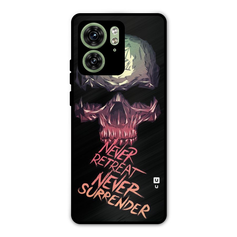 Never Retreat Metal Back Case for Motorola Edge 40 5G