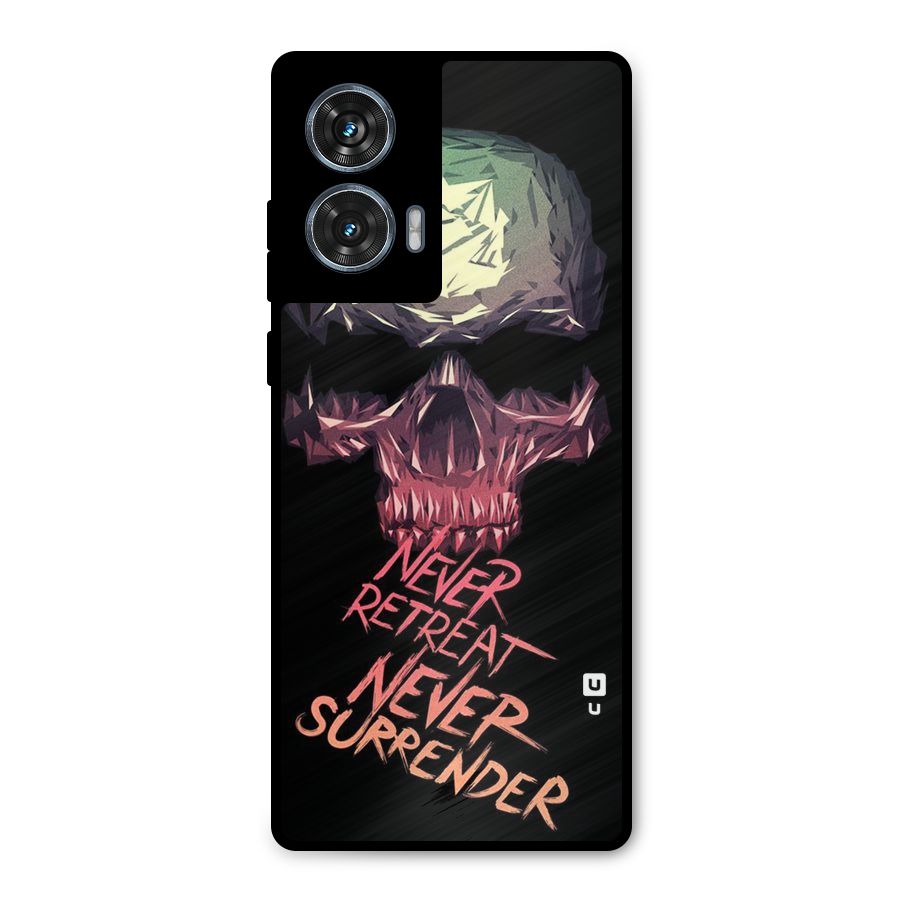 Never Retreat Metal Back Case for Motorola Edge 50 Fusion