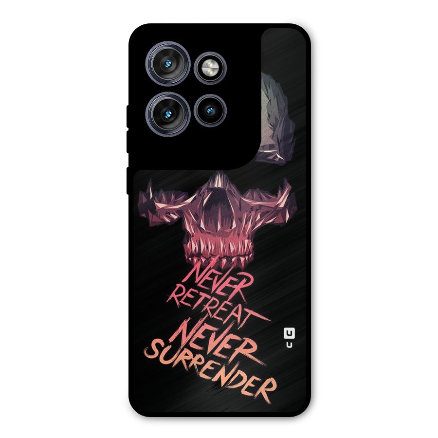 Never Retreat Metal Back Case for Motorola Edge 50 Neo