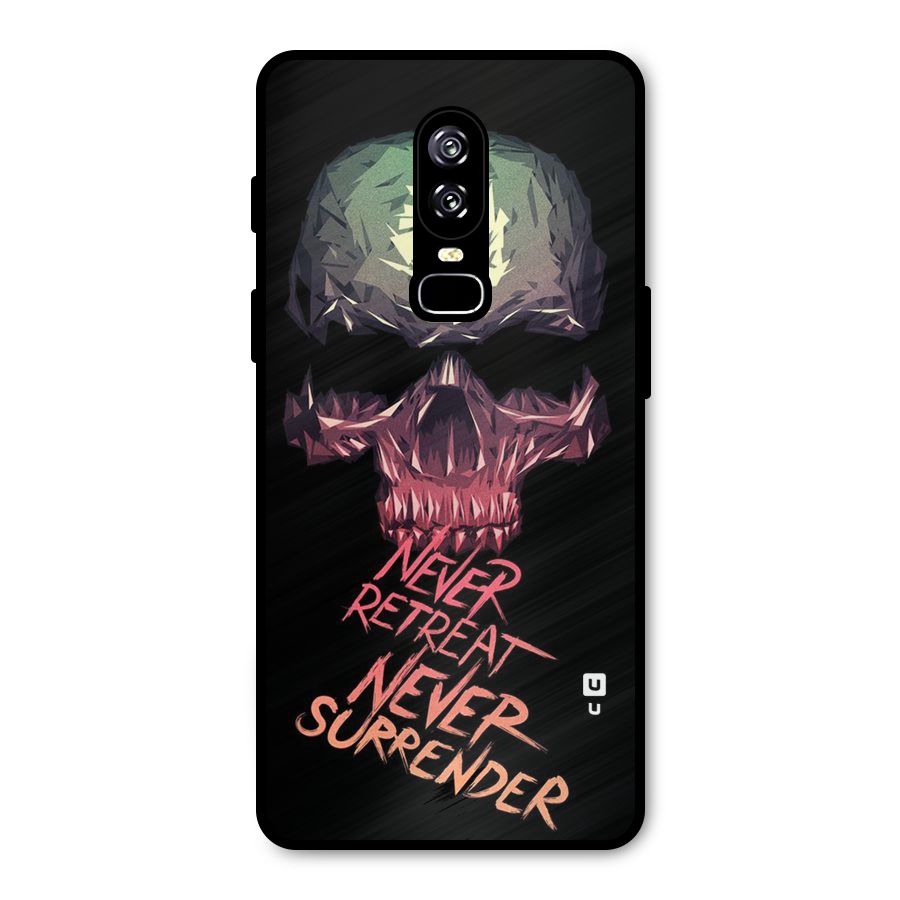 Never Retreat Metal Back Case for OnePlus 6