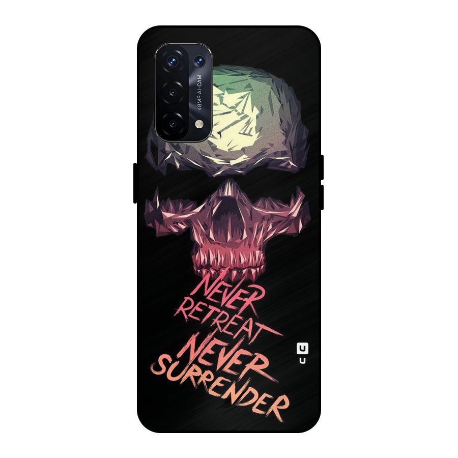 Never Retreat Metal Back Case for Oppo A74 5G