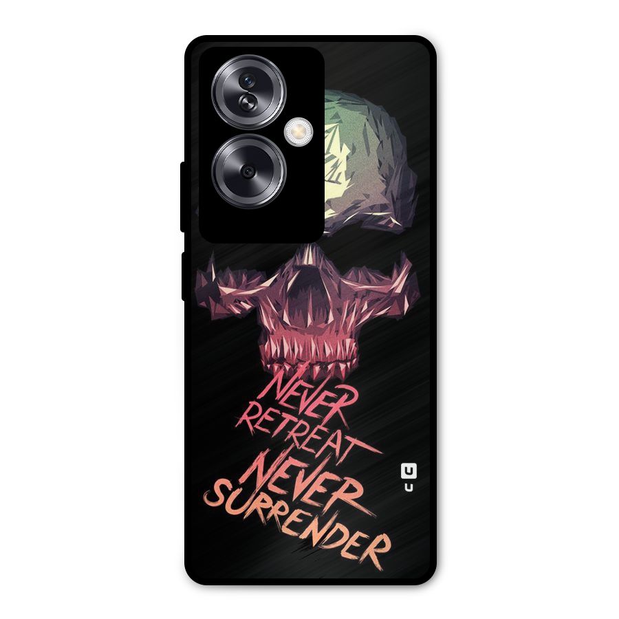 Never Retreat Metal Back Case for Oppo A79 5G