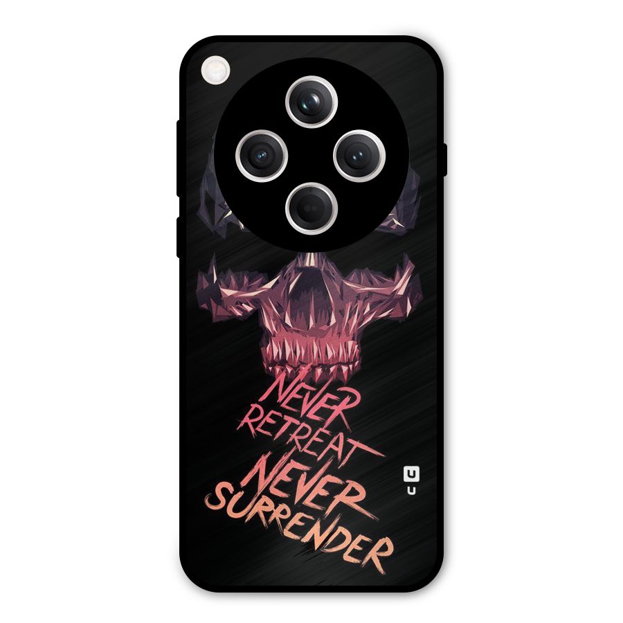 Never Retreat Metal Back Case for Oppo Find X8