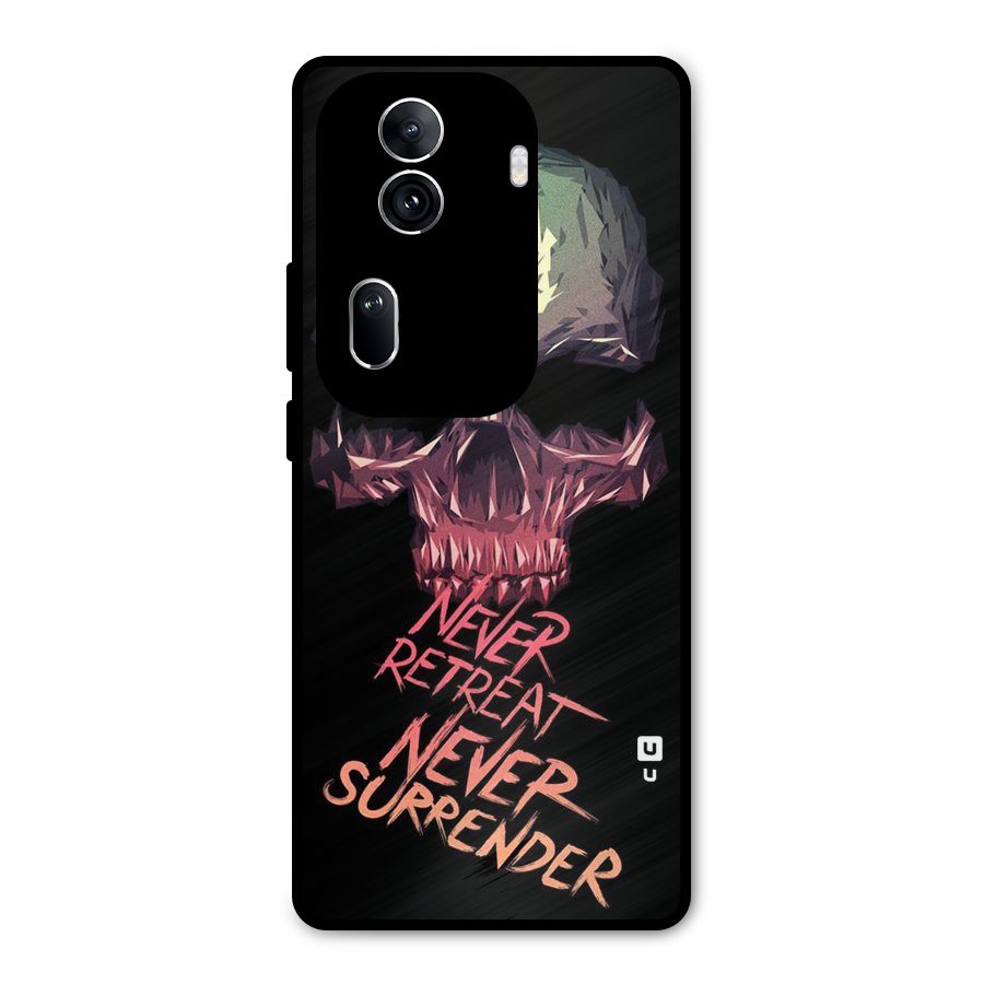 Never Retreat Metal Back Case for Oppo Reno11 Pro 5G