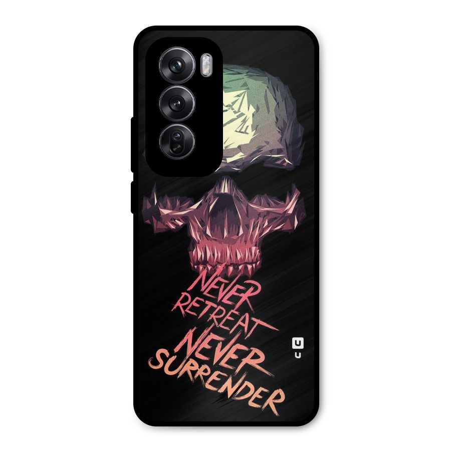 Never Retreat Metal Back Case for Oppo Reno12 Pro