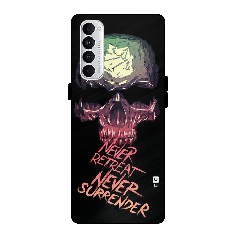 Never Retreat Metal Back Case for Oppo Reno4 Pro