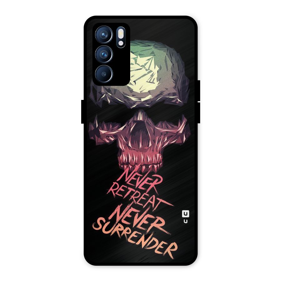 Never Retreat Metal Back Case for Oppo Reno6 5G