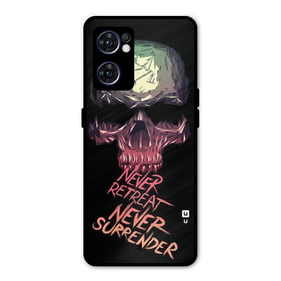Never Retreat Metal Back Case for Oppo Reno7 5G