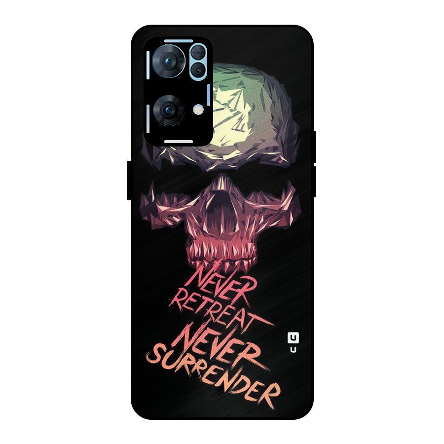 Never Retreat Metal Back Case for Oppo Reno7 Pro 5G