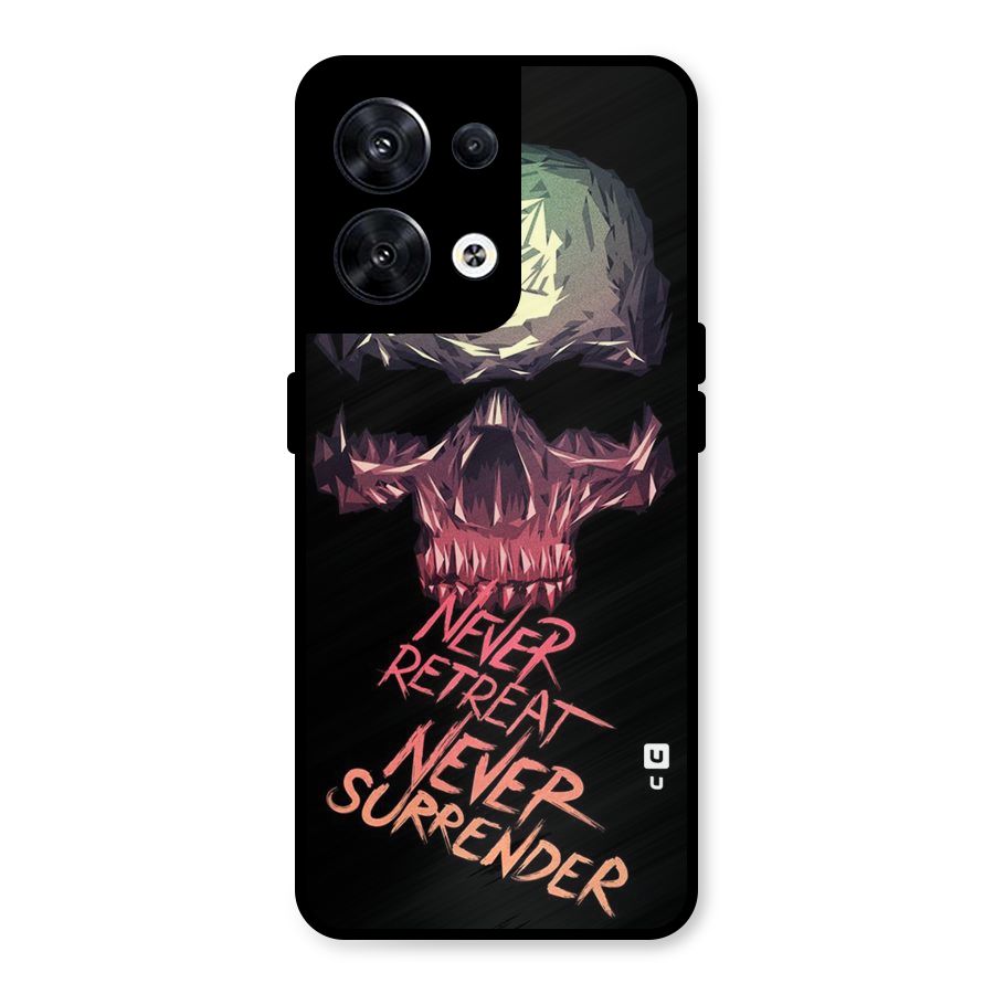 Never Retreat Metal Back Case for Oppo Reno8 5G