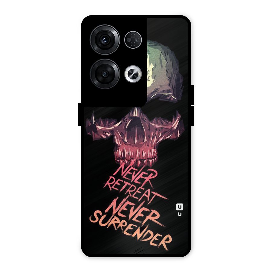 Never Retreat Metal Back Case for Oppo Reno8 Pro 5G
