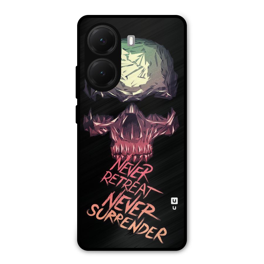 Never Retreat Metal Back Case for Poco X7 Pro