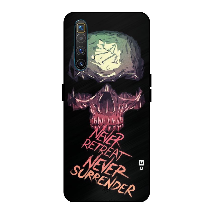 Never Retreat Metal Back Case for Realme X3 SuperZoom