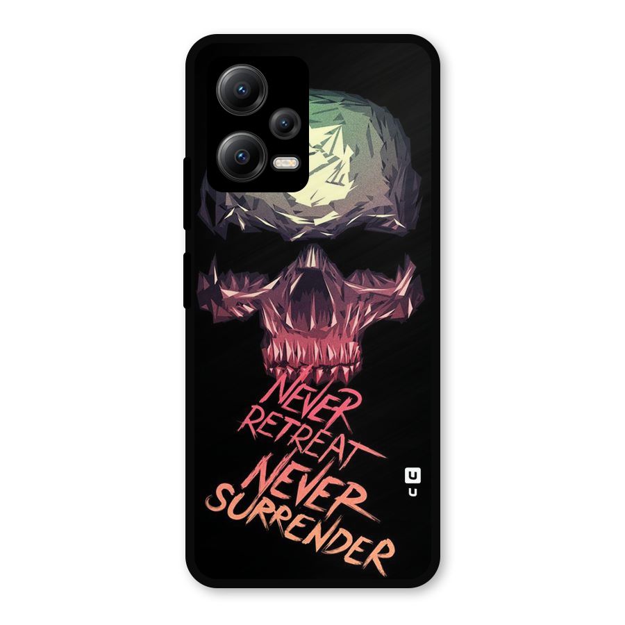 Never Retreat Metal Back Case for Redmi Note 12 5G