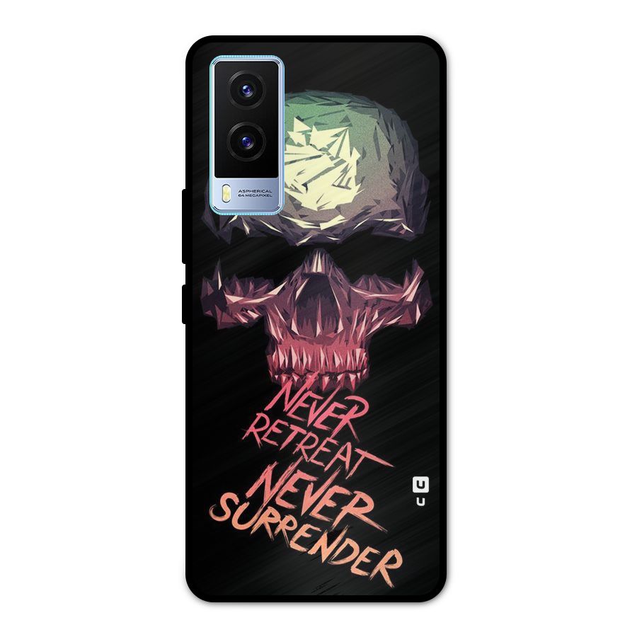 Never Retreat Metal Back Case for Vivo V21e 5G
