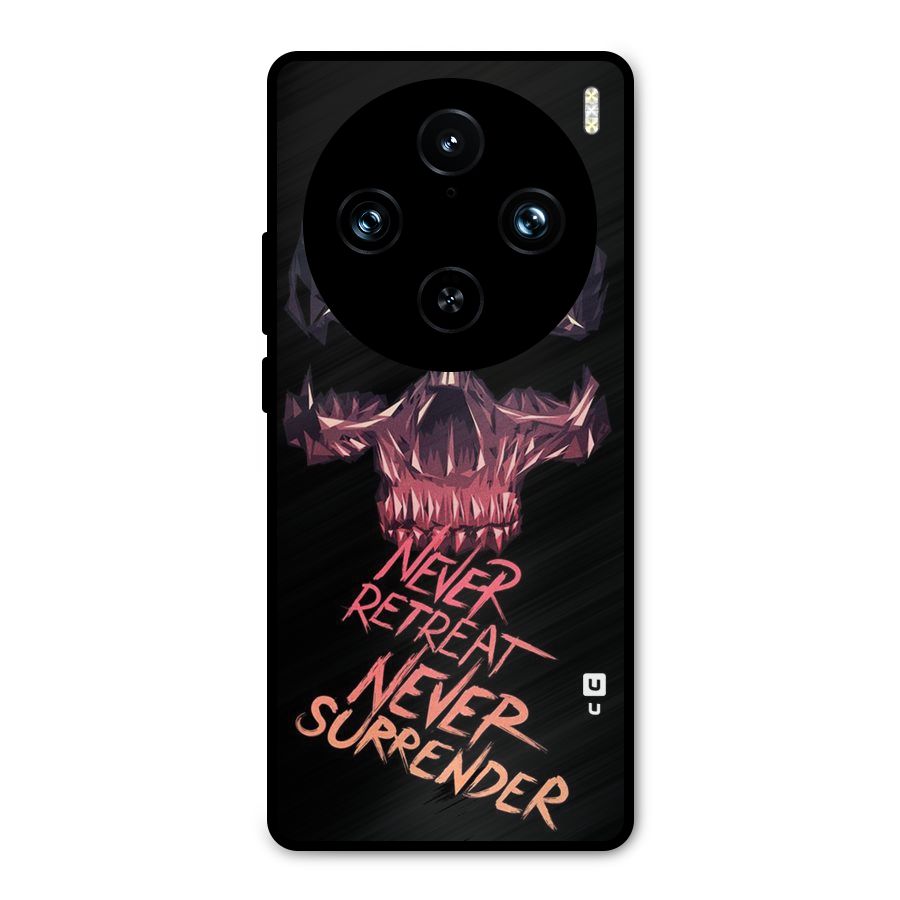 Never Retreat Metal Back Case for Vivo X100 Pro