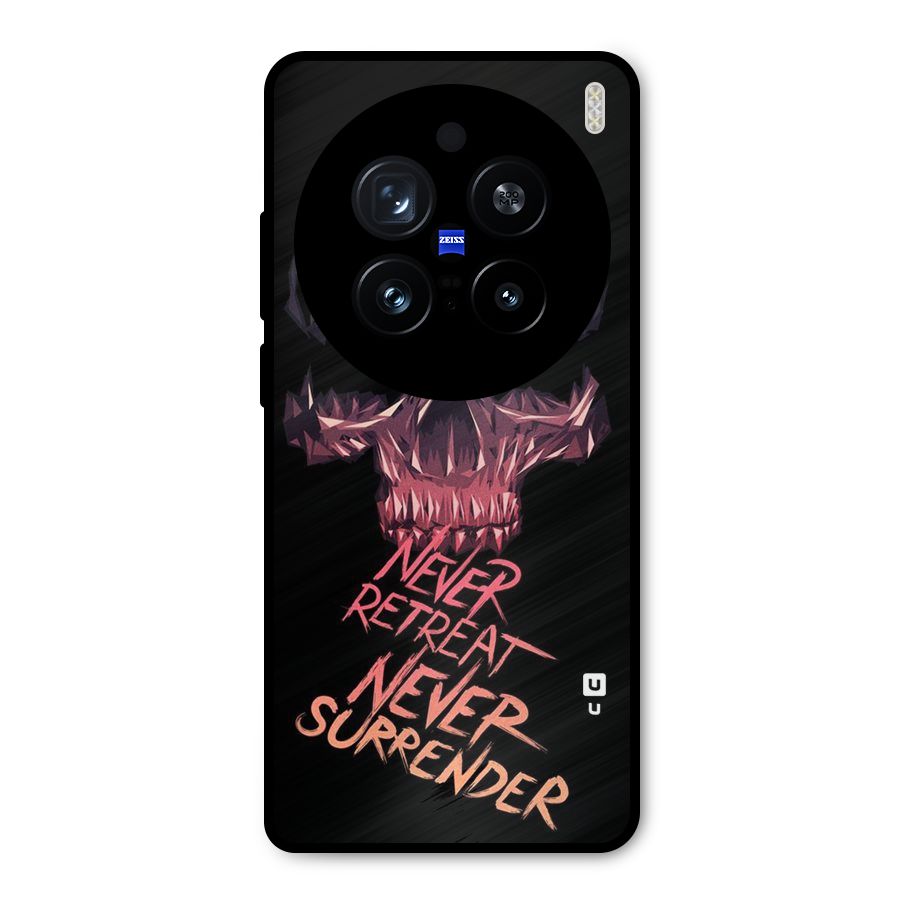 Never Retreat Metal Back Case for Vivo X200 Pro