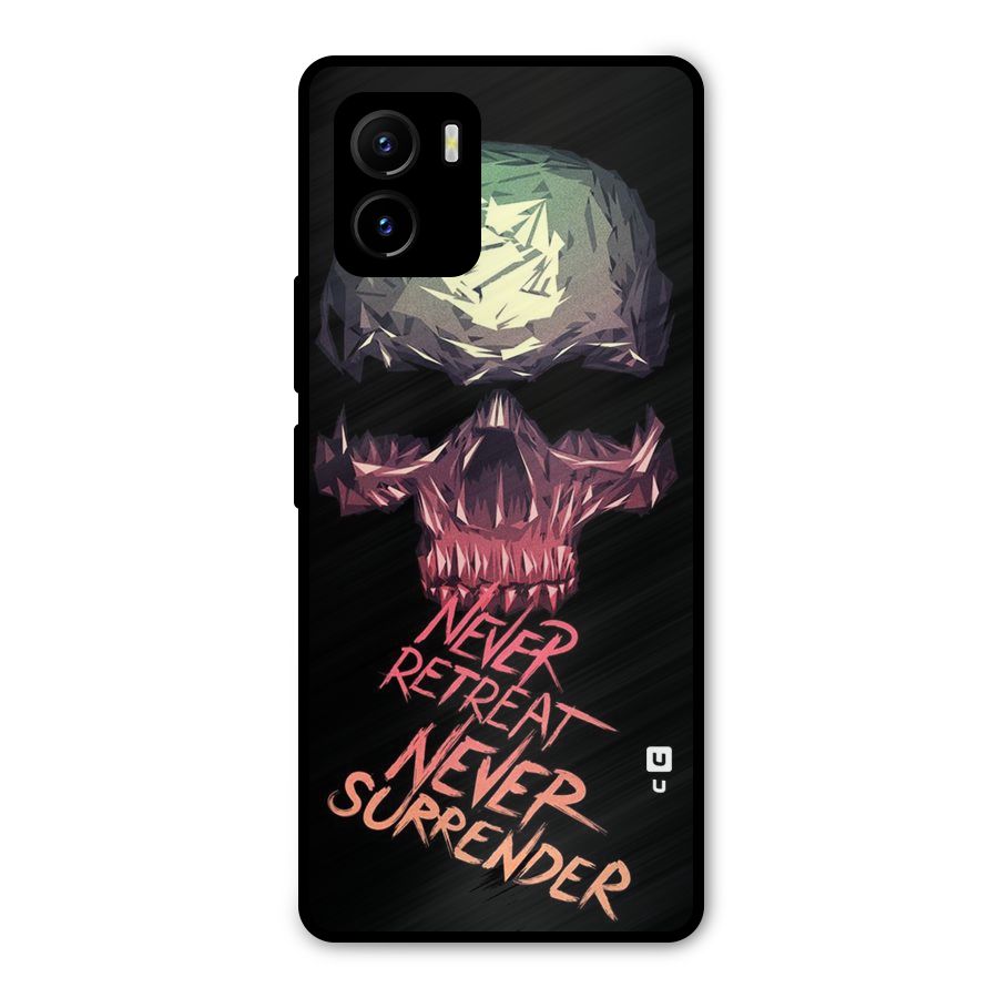 Never Retreat Metal Back Case for Vivo Y15s