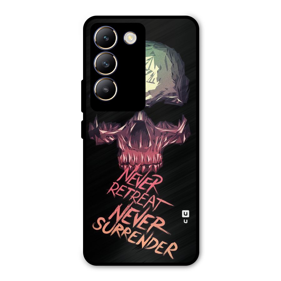 Never Retreat Metal Back Case for Vivo Y200e