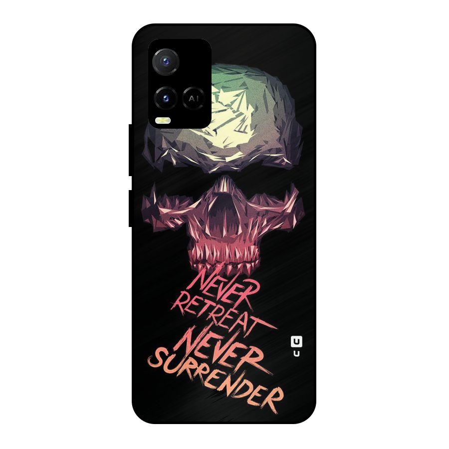 Never Retreat Metal Back Case for Vivo Y21