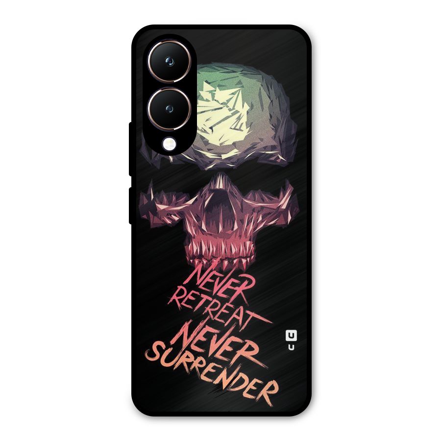 Never Retreat Metal Back Case for Vivo Y28