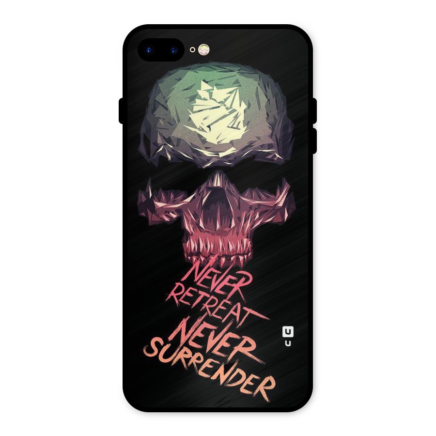 Never Retreat Metal Back Case for iPhone 8 Plus