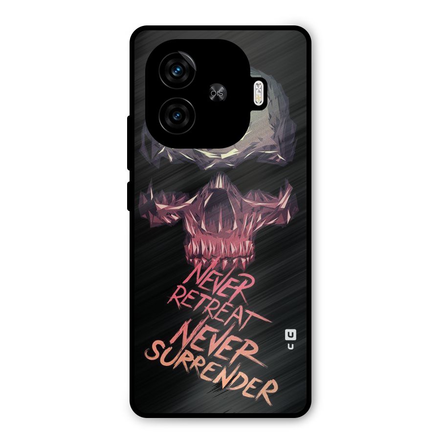 Never Retreat Metal Back Case for iQOO Z9 Turbo
