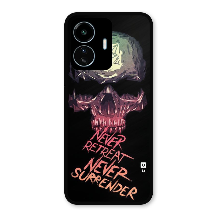 Never Retreat Metal Back Case for vivo iQOO Z6 Lite 5G