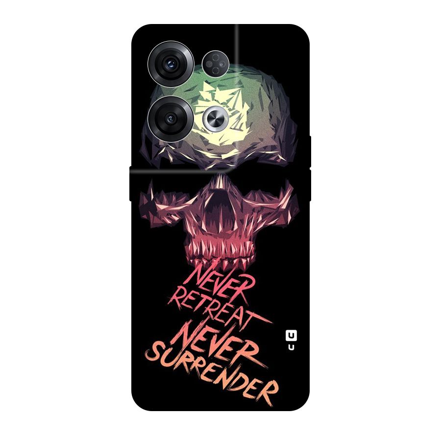 Never Retreat Original Polycarbonate Back Case for Oppo Reno8 Pro 5G