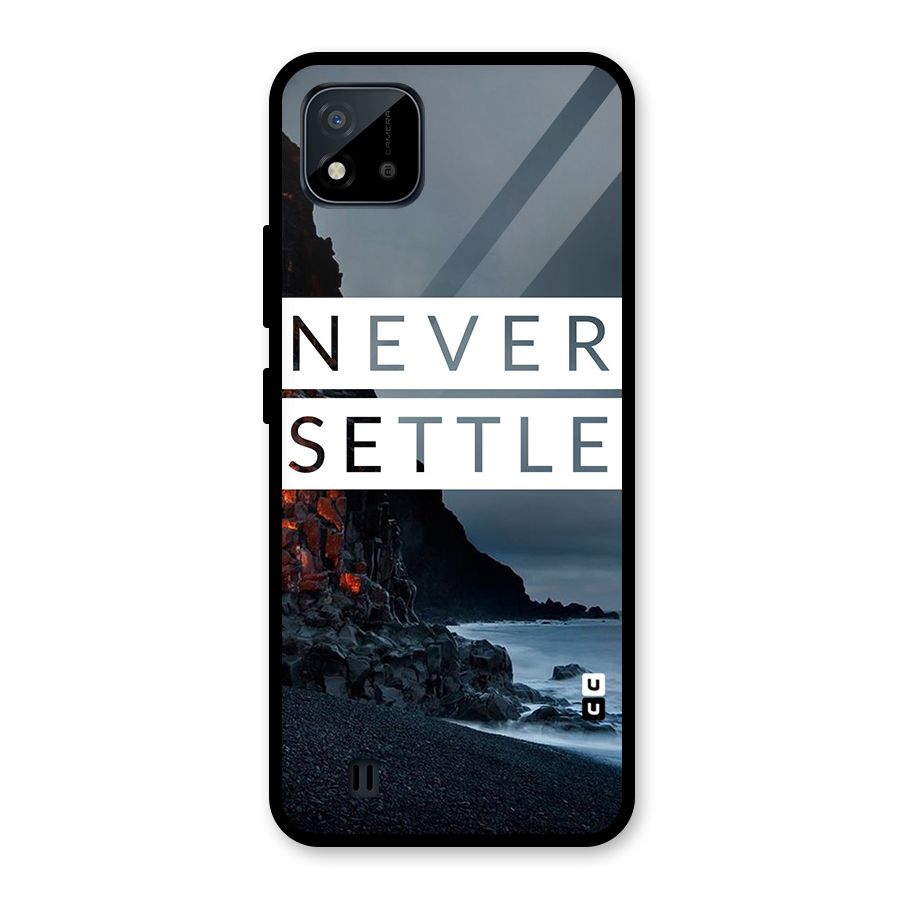Never Settle Dark Beach Glass Back Case for Realme C11 2021