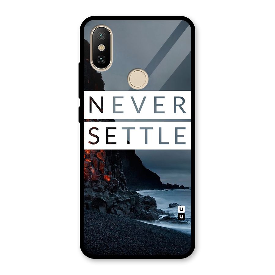 Never Settle Dark Beach Glass Back Case for Redmi A2