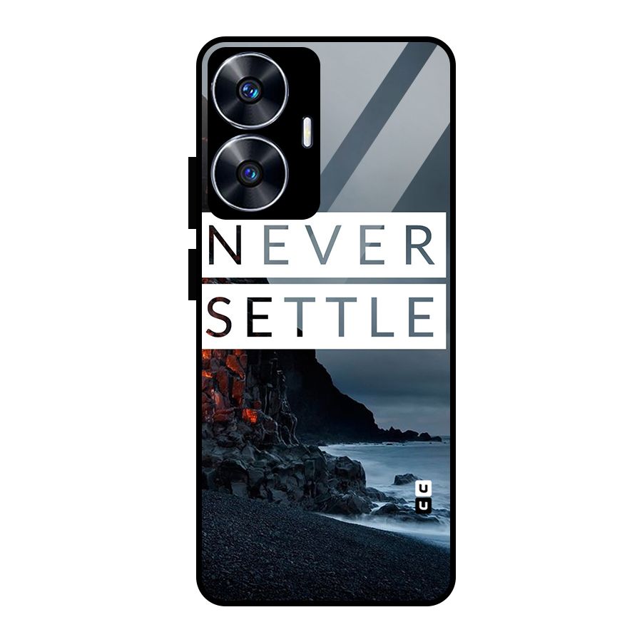 Never Settle Dark Beach Glass Back Case for realme C55