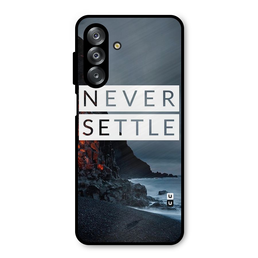 Never Settle Dark Beach Metal Back Case for Galaxy A26