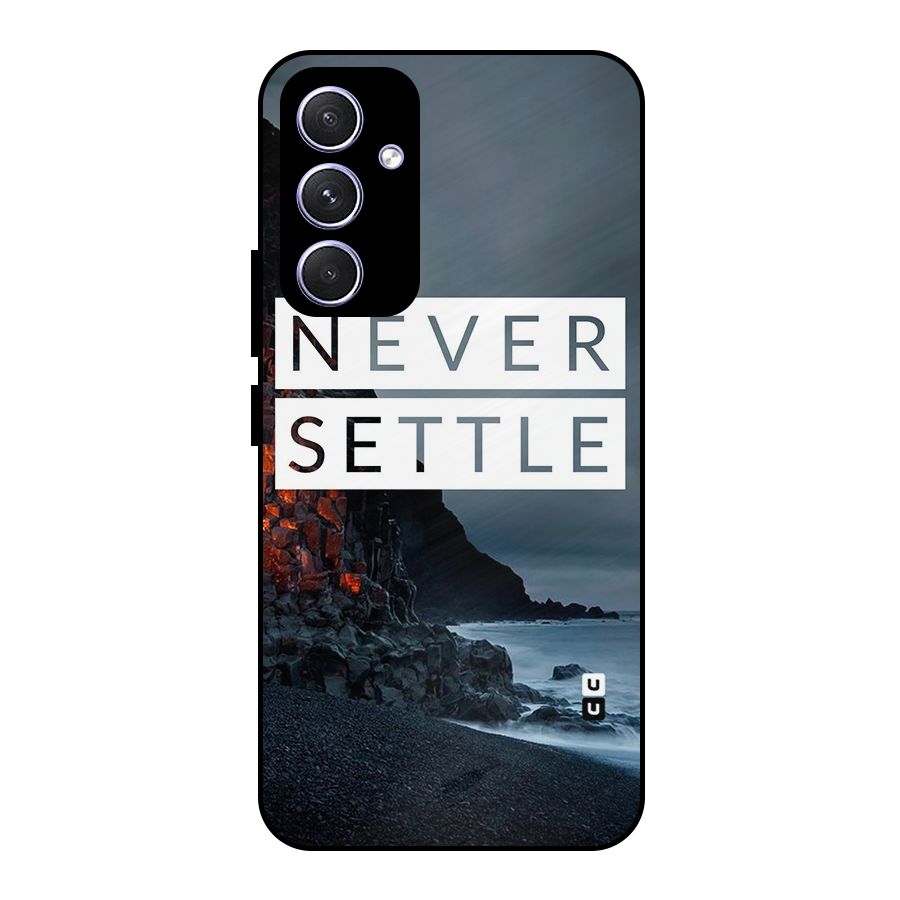 Never Settle Dark Beach Metal Back Case for Galaxy A54
