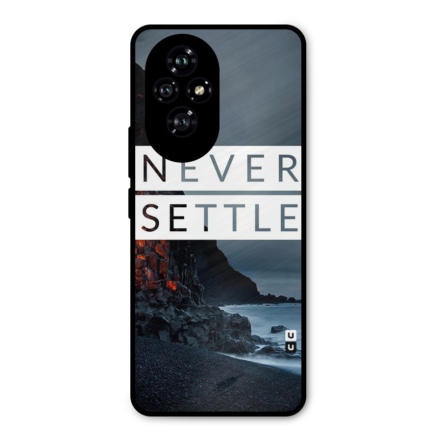 Never Settle Dark Beach Metal Back Case for Honor 200