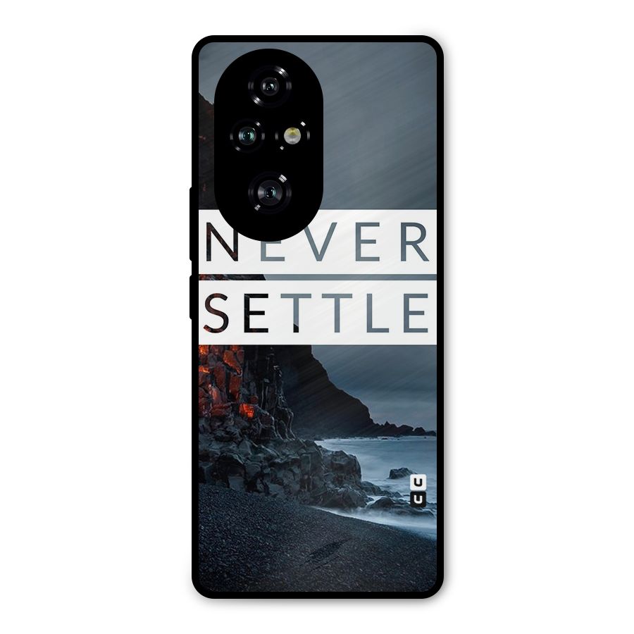 Never Settle Dark Beach Metal Back Case for Honor 200 Pro