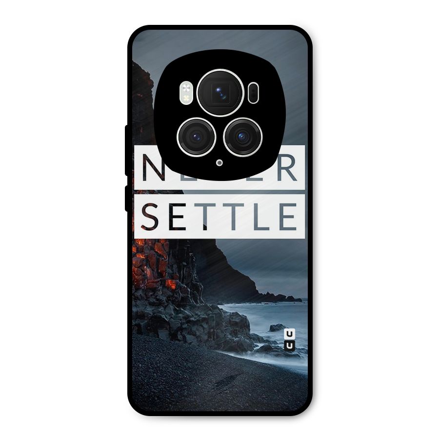 Never Settle Dark Beach Metal Back Case for Honor Magic6 Pro