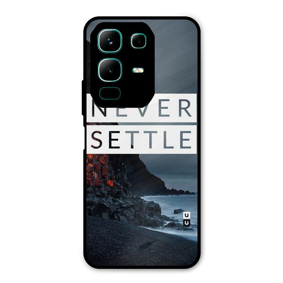 Never Settle Dark Beach Metal Back Case for Infinix Note 50x