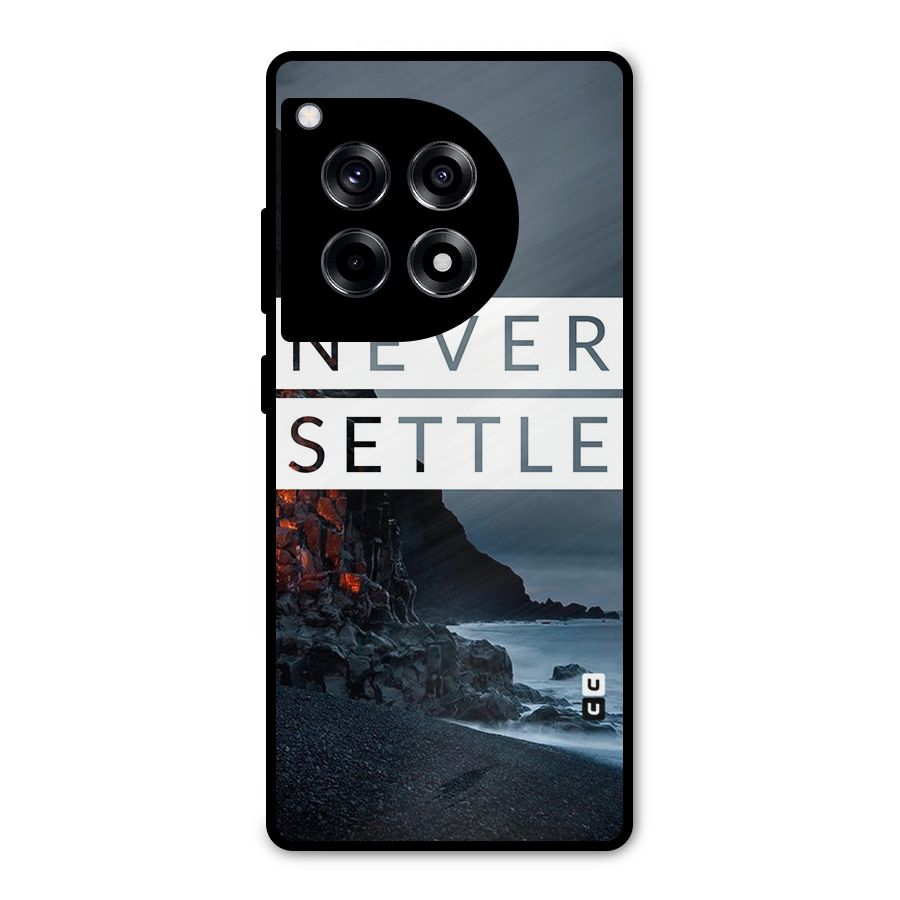 Never Settle Dark Beach Metal Back Case for OnePlus 12R