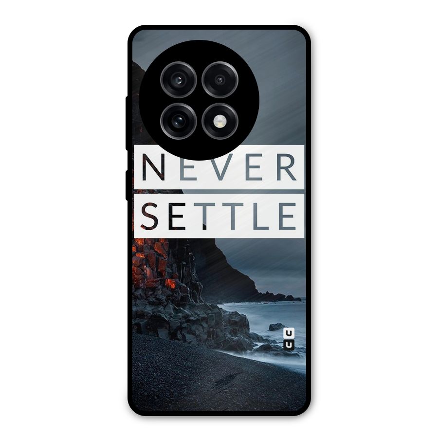 Never Settle Dark Beach Metal Back Case for OnePlus 13R
