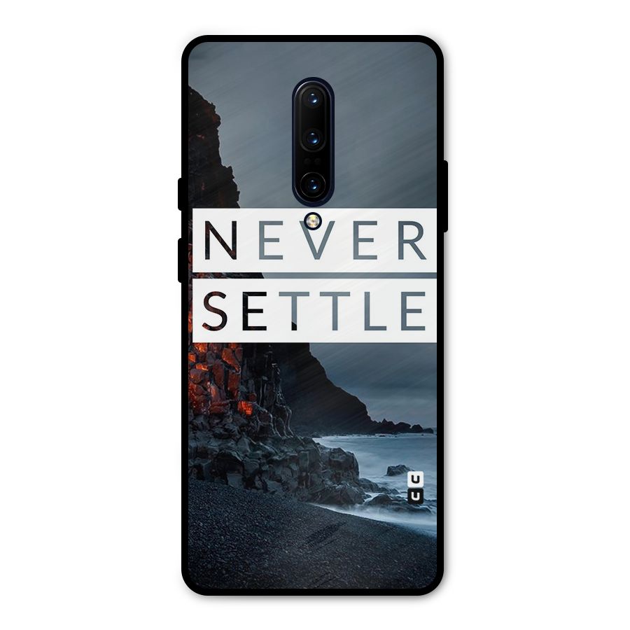 Never Settle Dark Beach Metal Back Case for OnePlus 7 Pro