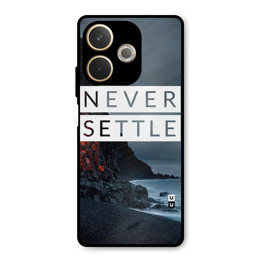 Never Settle Dark Beach Metal Back Case for Oppo A5 Pro