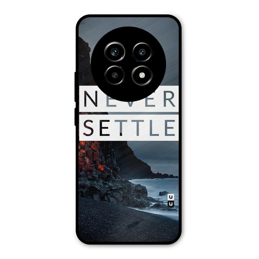 Never Settle Dark Beach Metal Back Case for Realme 13 Pro