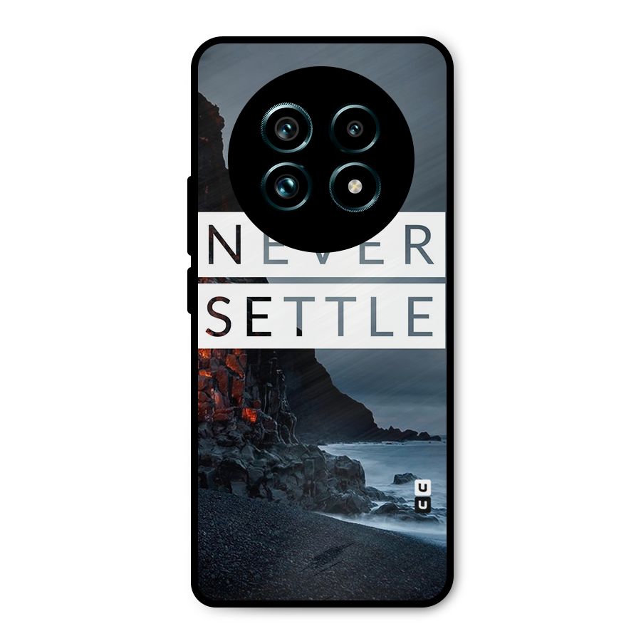 Never Settle Dark Beach Metal Back Case for Realme 13 Pro Plus