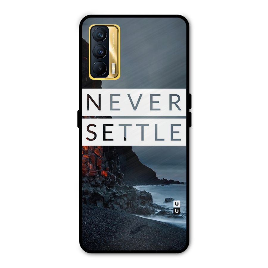 Never Settle Dark Beach Metal Back Case for Realme X7