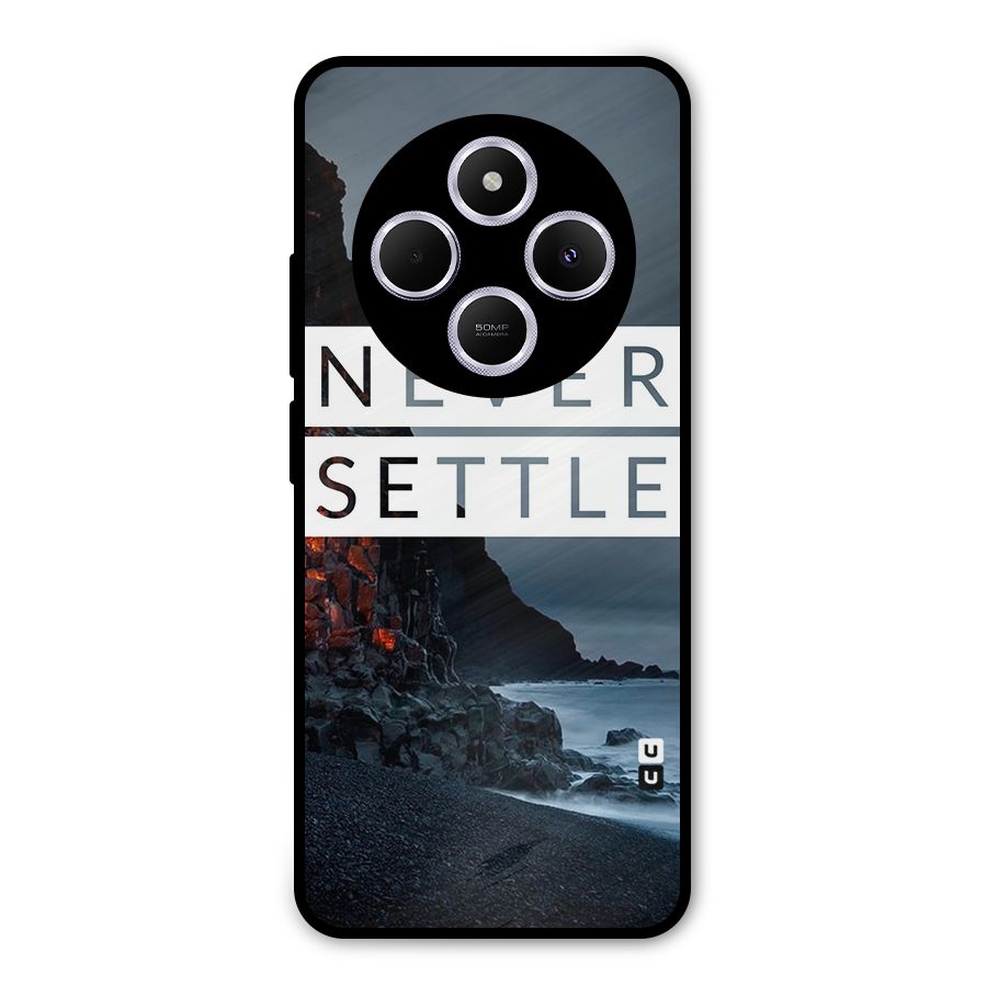 Never Settle Dark Beach Metal Back Case for Redmi 14C