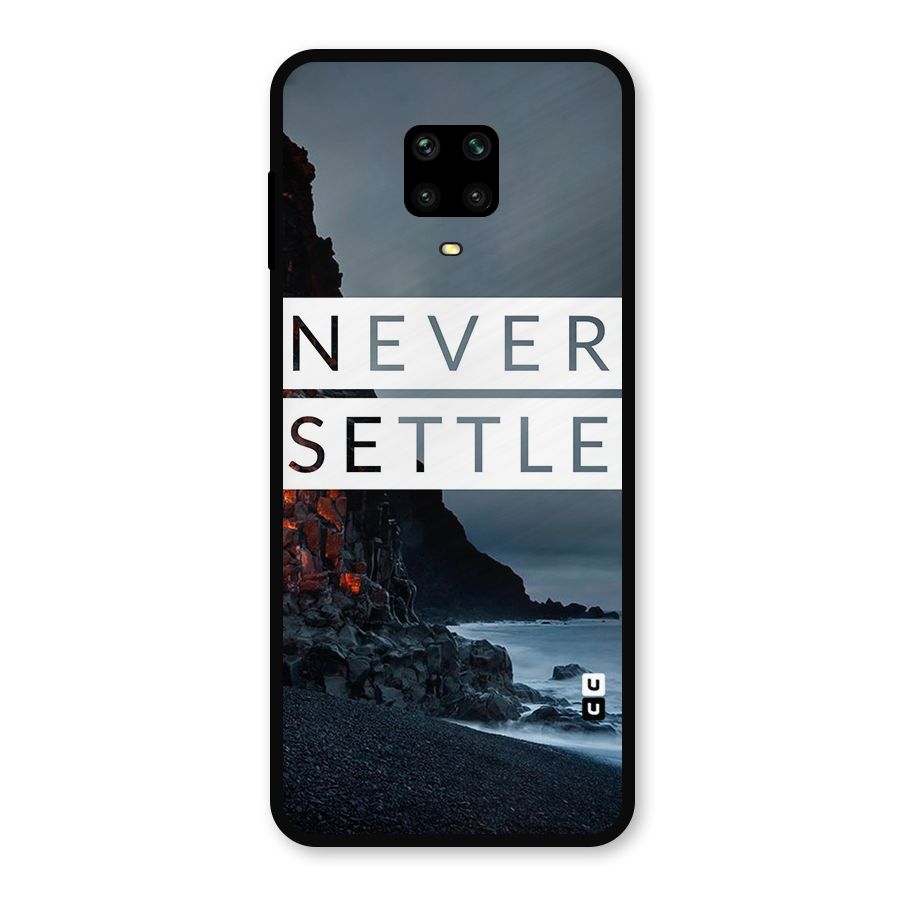 Never Settle Dark Beach Metal Back Case for Redmi Note 10 Lite