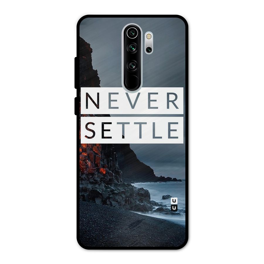 Never Settle Dark Beach Metal Back Case for Redmi Note 8 Pro