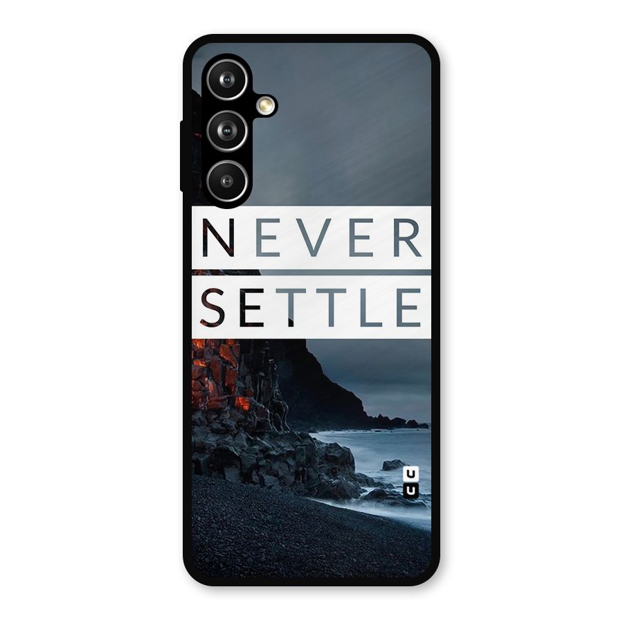 Never Settle Dark Beach Metal Back Case for Samsung Galaxy M54